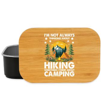 I m not always thinking about Hiking sometimes i t - Lunch Box - black - Front