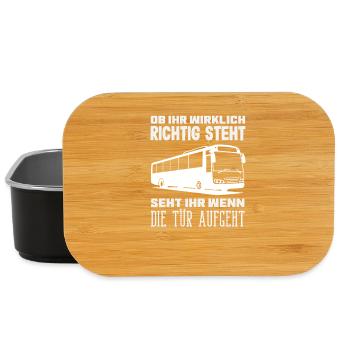 Busfahrer Tür Aufgeht Spruch - Lunch Box - Schwarz - Vorne