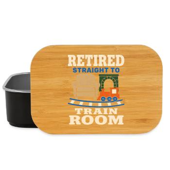 Train Room Model Railway Model Railway Dad Gift - Lunch Box - black - Front