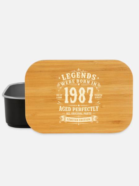 Cadeau du 39e anniversaire 1987 Homme Vintage Rétro - Boîte à goûter - noir