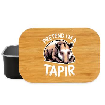 Dictons de tapir Tapir Drôle de cadeau de tapir - Boîte à goûter - noir - Devant