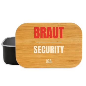 Braut Security Team JGA Junggesellinnenabschied - Lunch Box - Schwarz - Vorne