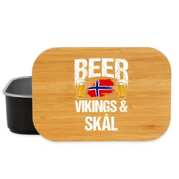 Norway Vacation Norge Fjords Scandinavian Beer Ska - Lunch Box - Schwarz - Vorne