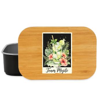 Bachelor Party Mojito Cocktail Bartender - Lunch Box - black - Front