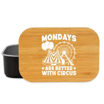 Les lundis Circus Graphic sont meilleurs avec des cadeaux de cirque - Boîte à goûter - noir - Devant