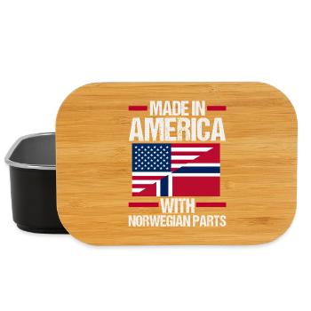 Norvège, Norge, Amérique, Fjords patriotiques, Scandinaves - Boîte à goûter - noir - Devant