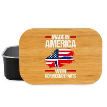 Norvège, Norge, Amérique, Fjords patriotiques, Scandinaves - Boîte à goûter - noir - Devant