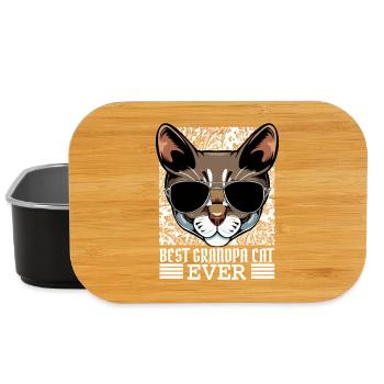 Meilleur Grand-père Chat de Tous les Temps - Boîte à goûter - noir - Devant