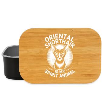 Orientalisch Kurzhaar Geschenk Katzen Sprüche - Lunch Box - Schwarz - Vorne