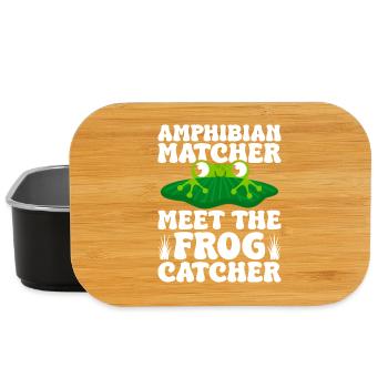 Frog Catcher Amphibian Matcher Meet The Frog - Lunch Box - black - Front