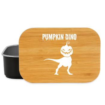 Funny Halloween Pumpkin Dino Funny Pumpkin Dinosau - Lunch Box - Schwarz - Vorne