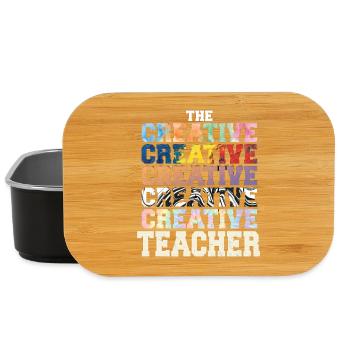 Kreative Lehrerin Teacher Bunt Geschenk - Lunch Box - Schwarz - Vorne