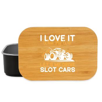 Car Drag Racing Let`s My Drive Slot Cars Race - Lunch Box - Schwarz - Vorne
