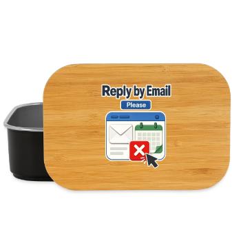 Arbeitsplatzhumor Antwort per E-Mail Bitte, Kalender De - Lunch Box - Schwarz - Vorne