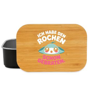 Rochen Schon Gebraten Stachelrochen Manta Rochen - Lunch Box - Schwarz - Vorne