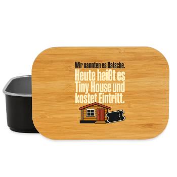 DDR Nostalgie Datsche Tiny House Spruch Ostalgie H - Lunch Box - black - Front
