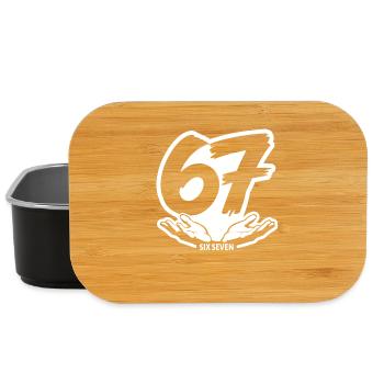67 Six seven | Vintage Hands Logo - Lunch Box - black - Front