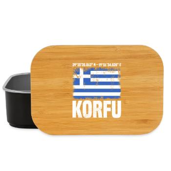 Korfu Koordinaten - Lunch Box - Schwarz - Vorne