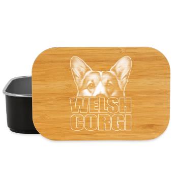 welsh_corgi_Font_Fashion - Lunch Box - Schwarz - Vorne