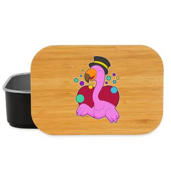 funny flamingo - Lunch Box - black - Front