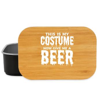 This Is My Costume Now Give Me A Beer - Halloween - Lunch Box - Schwarz - Vorne