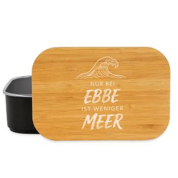 Only At Low Tide Is There Less Sea - Lunch Box - Schwarz - Vorne