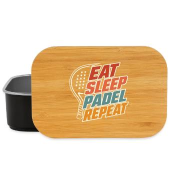 Essen, schlafen, Padel wiederholen, lustige Padelspieler-Sportarten - Lunch Box - Schwarz - Vorne
