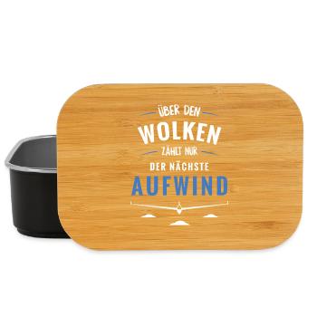 Über den Wolken zählt Aufwind - Lunch Box - Schwarz - Vorne