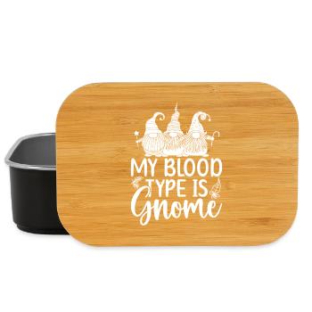 Gnome Costume Men My Blood Type Is Gnome - Lunch Box - Schwarz - Vorne