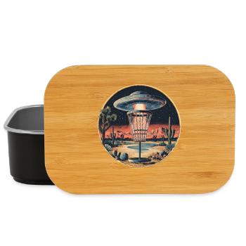 Disc Golf Starter UFO Korb Retro Vintage Wüste Ste - Lunch Box - Schwarz - Vorne