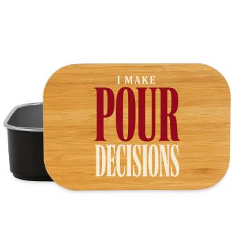 Schlechte Entscheidungen - Lustiges Wein Shirt - Lunch Box - Schwarz - Vorne