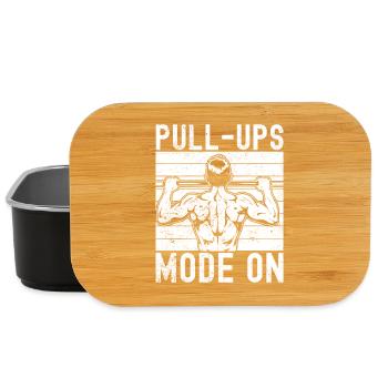 Gym Junkies Pull-Ups Mode On Calisthenics Fitness - Lunch Box - Schwarz - Vorne