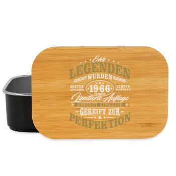 1966 Jahrgang geboren Geburtstag Vintage Geschenk - Lunch Box - Schwarz - Vorne