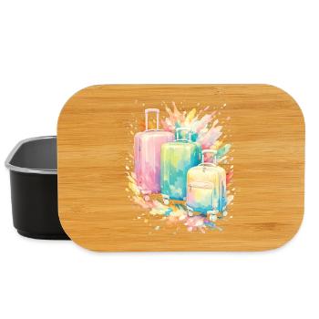 Reisekoffer Pastel Colour Splash Art - Lunch Box - Schwarz - Vorne
