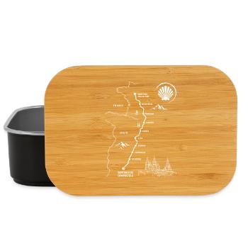 Pilgern Jakobsweg | Camino | Frankreich Spanien - Lunch Box - Schwarz - Vorne