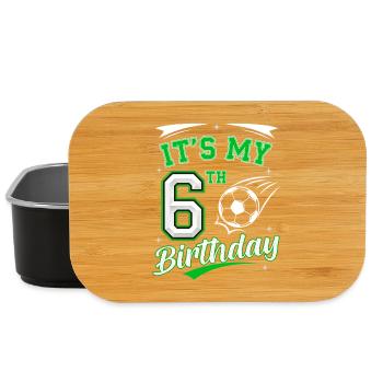 Its My 6th Birthday Soccer Boys 6 Years Birthday 6 - Lunch Box - black - Front