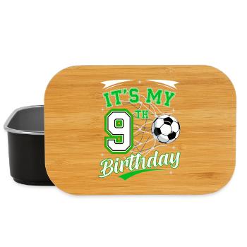 Es ist mein 9. Geburtstag Fußball Jungs 9 Jahre Geburtstag 9 - Lunch Box - Schwarz - Vorne