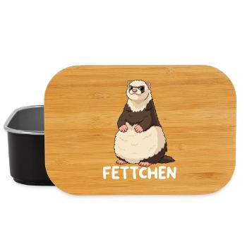Fettchen Frettchen Lustiges Tiermotiv Comic Humor - Lunch Box - Schwarz - Vorne