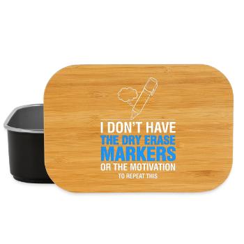 I Don’t Have Dry Erase Markers Meme - Lunch Box - black - Front