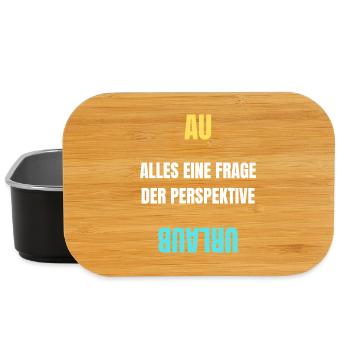 Alles eine Frage der Perspektive T-Shirt AU Urlaub - Lunch Box - Schwarz - Vorne