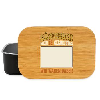 Guest Book Decoration 18th Birthday - Lunch Box - Schwarz - Vorne