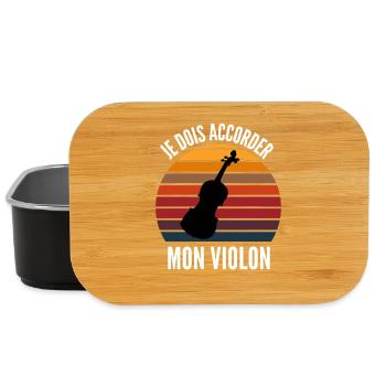 Je dois accorder mon violon - Boîte à goûter - noir - Devant