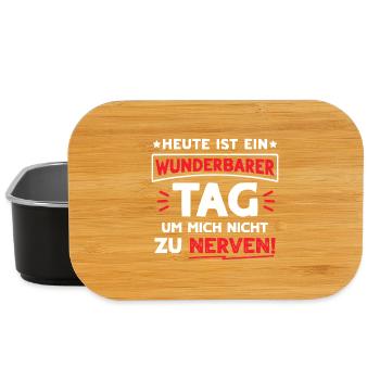 Sarkasmus Genervt Ruhe Abstand Bürohumor Ironie - Lunch Box - Schwarz - Vorne