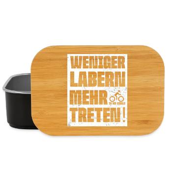 WENIGER_LABERN-_FAHRRAD_SPRUCH - Lunch Box - Schwarz - Vorne