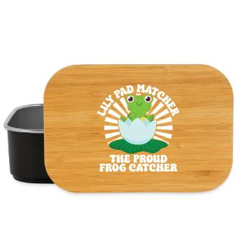 Frog Catcher Lily Pad Matcher Proud Catcher Frog - Lunch Box - black - Front