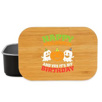 Happy Halloween Birthday Trio - Lunch Box - black - Front