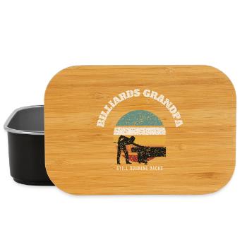 Billiards Grandpa Retro - Lunch Box - black - Front