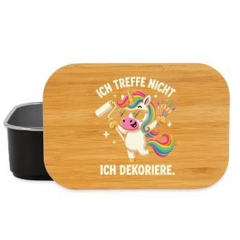 Ich treffe Nicht Ich dekoriere - Lunch Box - Schwarz - Vorne