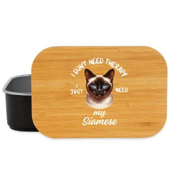 Siamese Cat Therapy - Lunch Box - black - Front