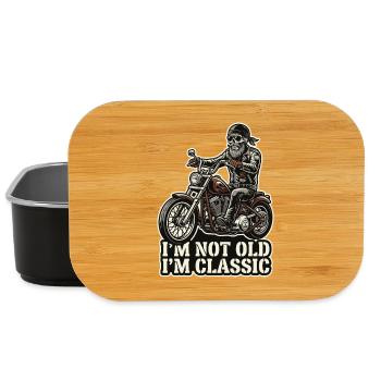Je ne suis pas vieux, je suis du classique | Biker | Moto - Boîte à goûter - noir - Devant